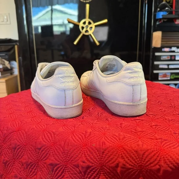 Adidas Superstar Shell Toe White Sneakers Size 11 - Picture 5 of 6